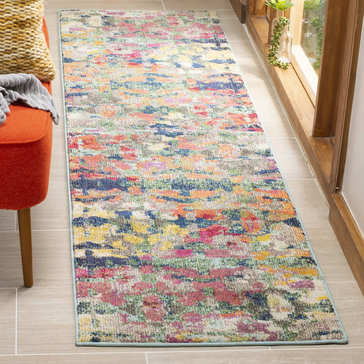 Safavieh Monaco 2'-2" x 8'-0" Rug in Green / Blue