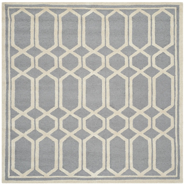Safavieh Cambridge 6'-0" x 6'-0" Rug in Silver / Ivory