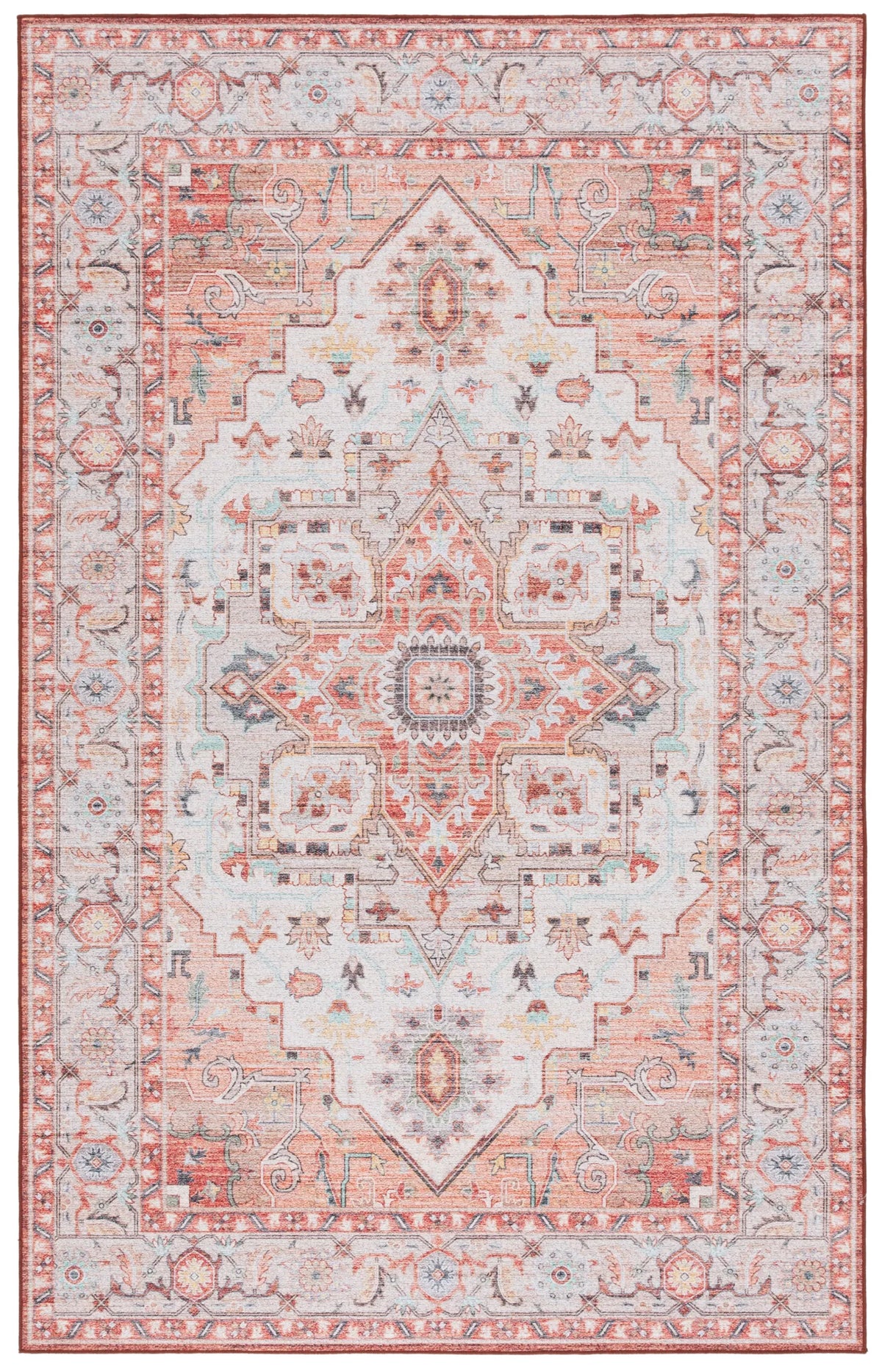 Safavieh Tucson 4'-0" x 6'-0" Rug in Light Rust / Beige