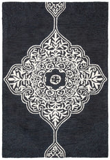 Safavieh Micro-Loop 4'-0" x 6'-0" Rug in Charcoal