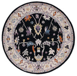 Safavieh Anatolia 6'-0" x 6'-0" Rug in Black / Ivory