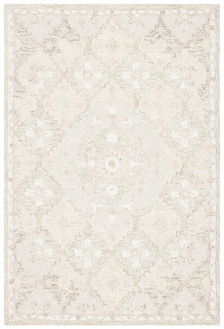 Safavieh Micro-Loop 4'-0" x 6'-0" Rug in Beige / Grey
