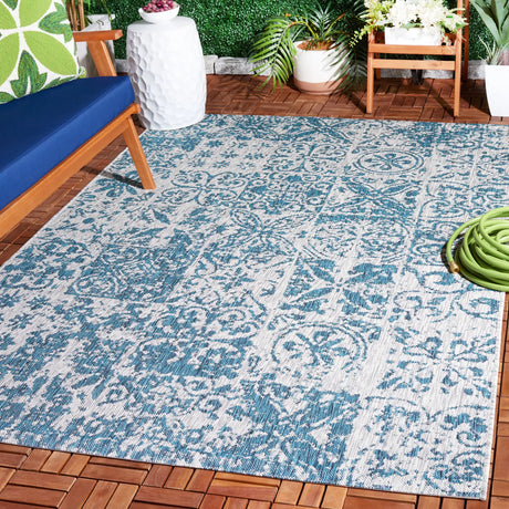 Safavieh Courtyard 5'-3" x 7'-7" Rug in Blue / Grey