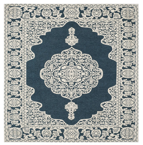 Safavieh Marbella 6'-0" x 6'-0" Rug in Dark Blue / Ivory
