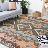 Safavieh Kilim 10'-0" x 14'-0" Rug in Natural / Blue