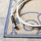 Safavieh Courtyard 5'-3" x 7'-7" Rug in Natural / Blue