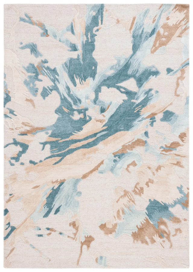 Safavieh Fifth Avenue 4'-0" x 6'-0" Rug in Beige / Teal