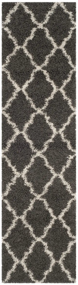 Safavieh Sgd-Dallas Shag 2'-3" x 10'-0" Rug in Dark Grey / Ivory