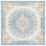 Safavieh Ebony 6'-0" x 6'-0" Rug in Blue / Ivory
