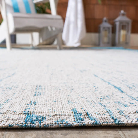 Safavieh Courtyard 4'-0" x 5'-7" Rug in Beige / Aqua