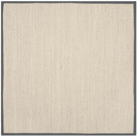 Safavieh Natural Fiber 6'-0" x 6'-0" Rug in Marble / Dark Grey