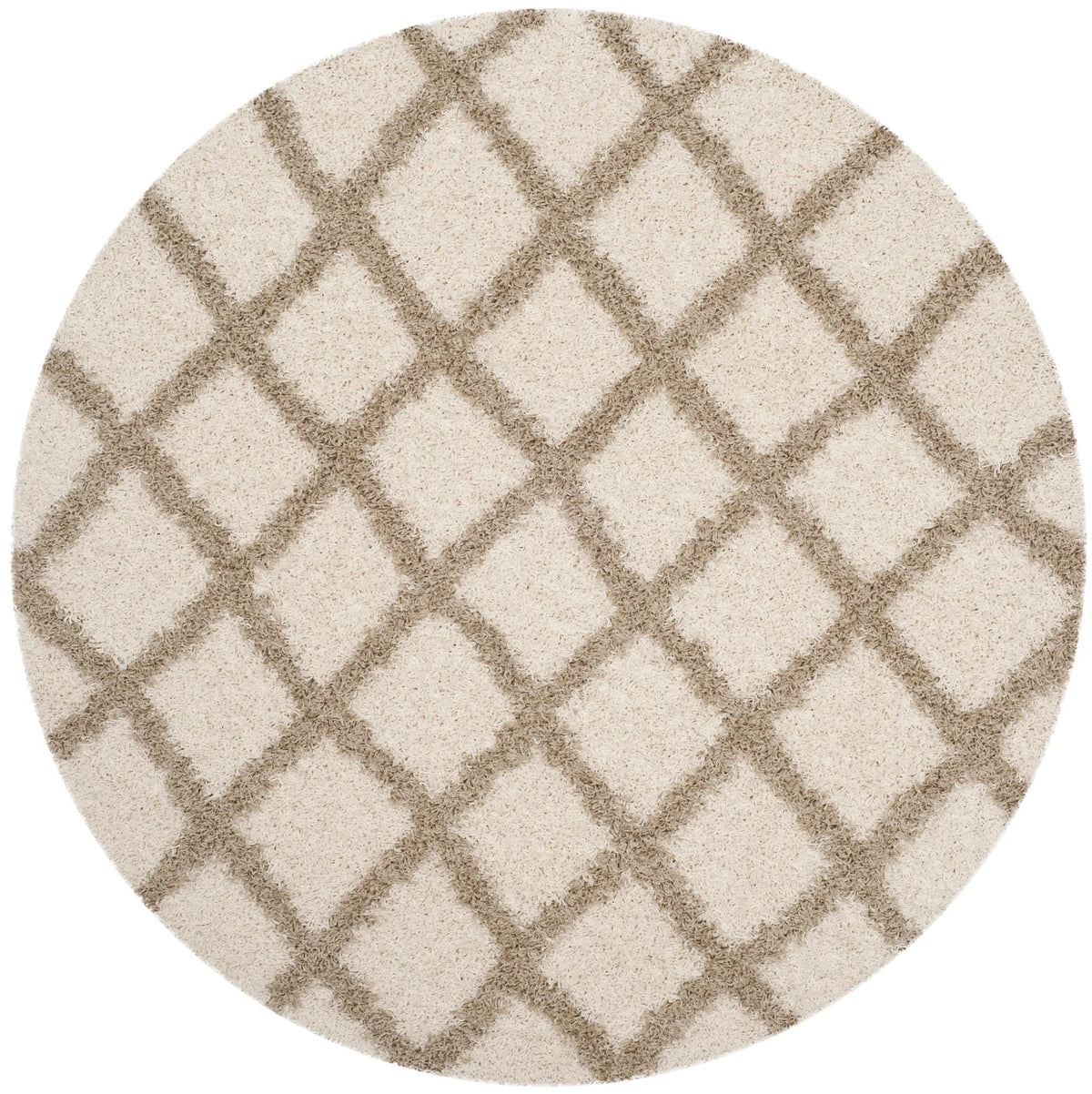 Safavieh Sgd-Dallas Shag 6'-0" x 6'-0" Rug in Ivory / Beige