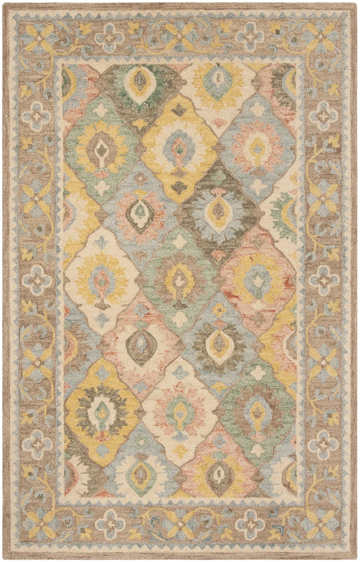 Safavieh Suzani 5'-0" x 8'-0" Rug in Ivory / Multi