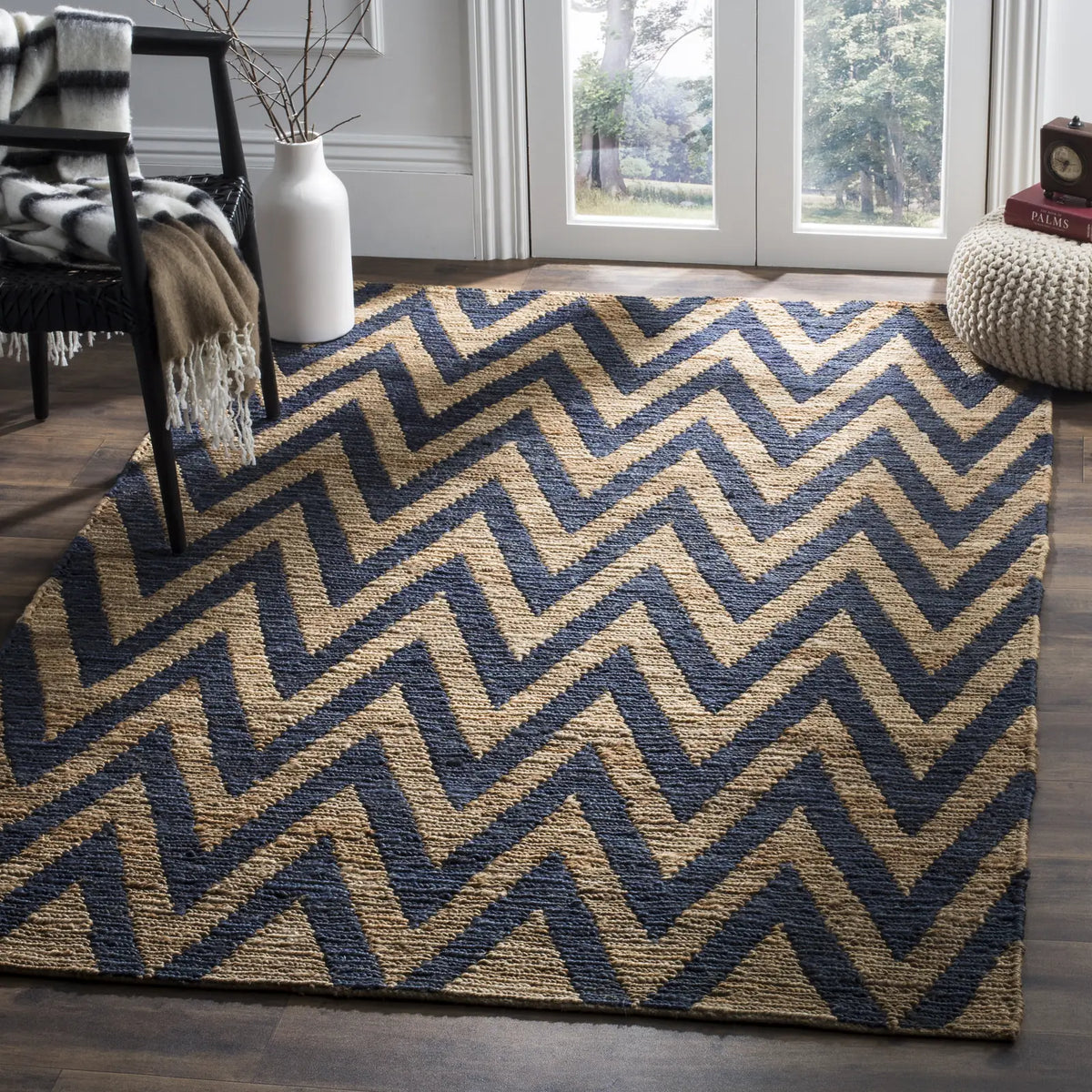 Safavieh Organic 5'-0" x 8'-0" Rug in Blue / Natural
