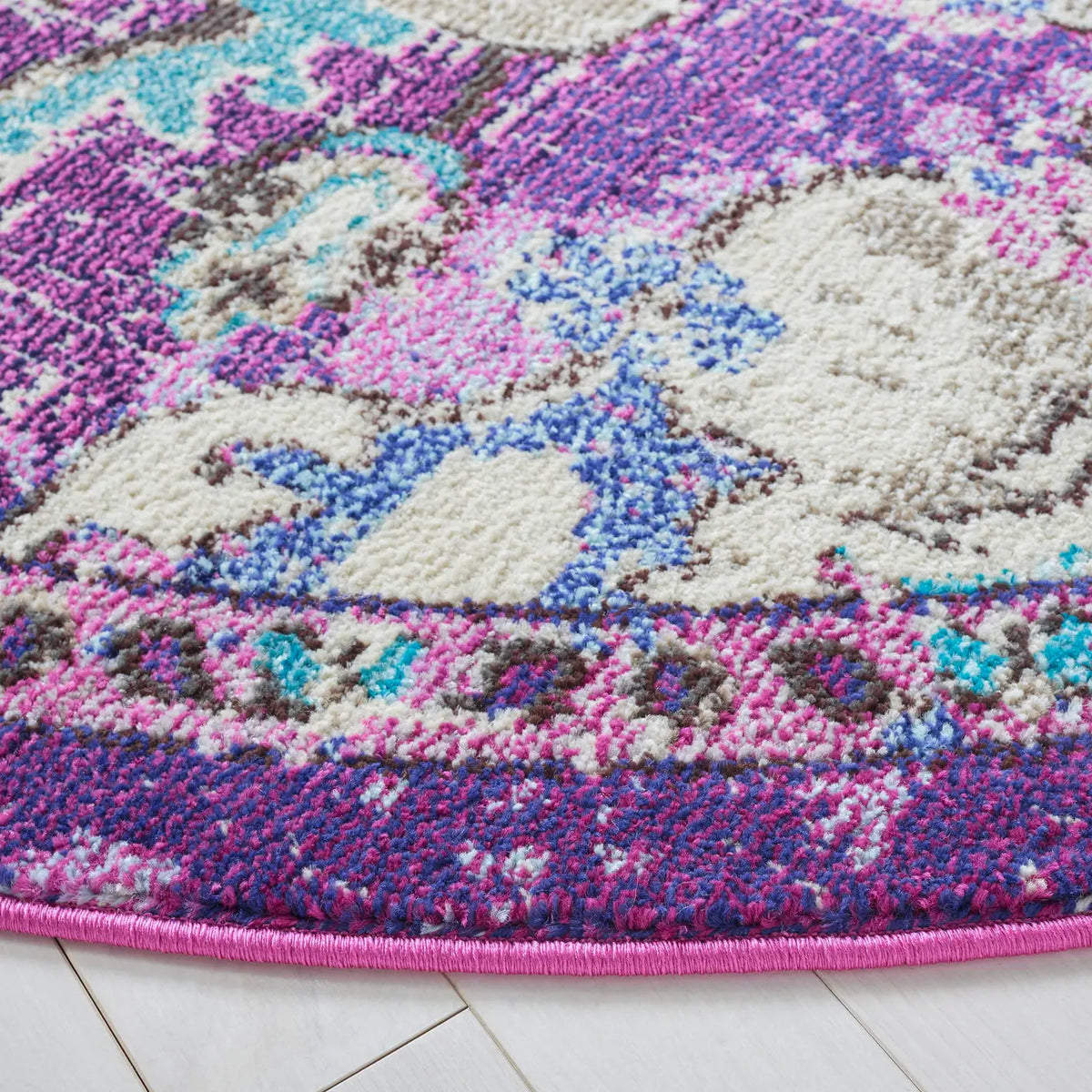 Safavieh Madison 5'-0" x 5'-0" Rug in Lavender / Light Blue