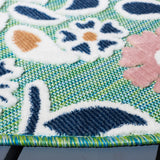 Safavieh Cabana 5'-1" x 5'-1" Rug in Green / Navy