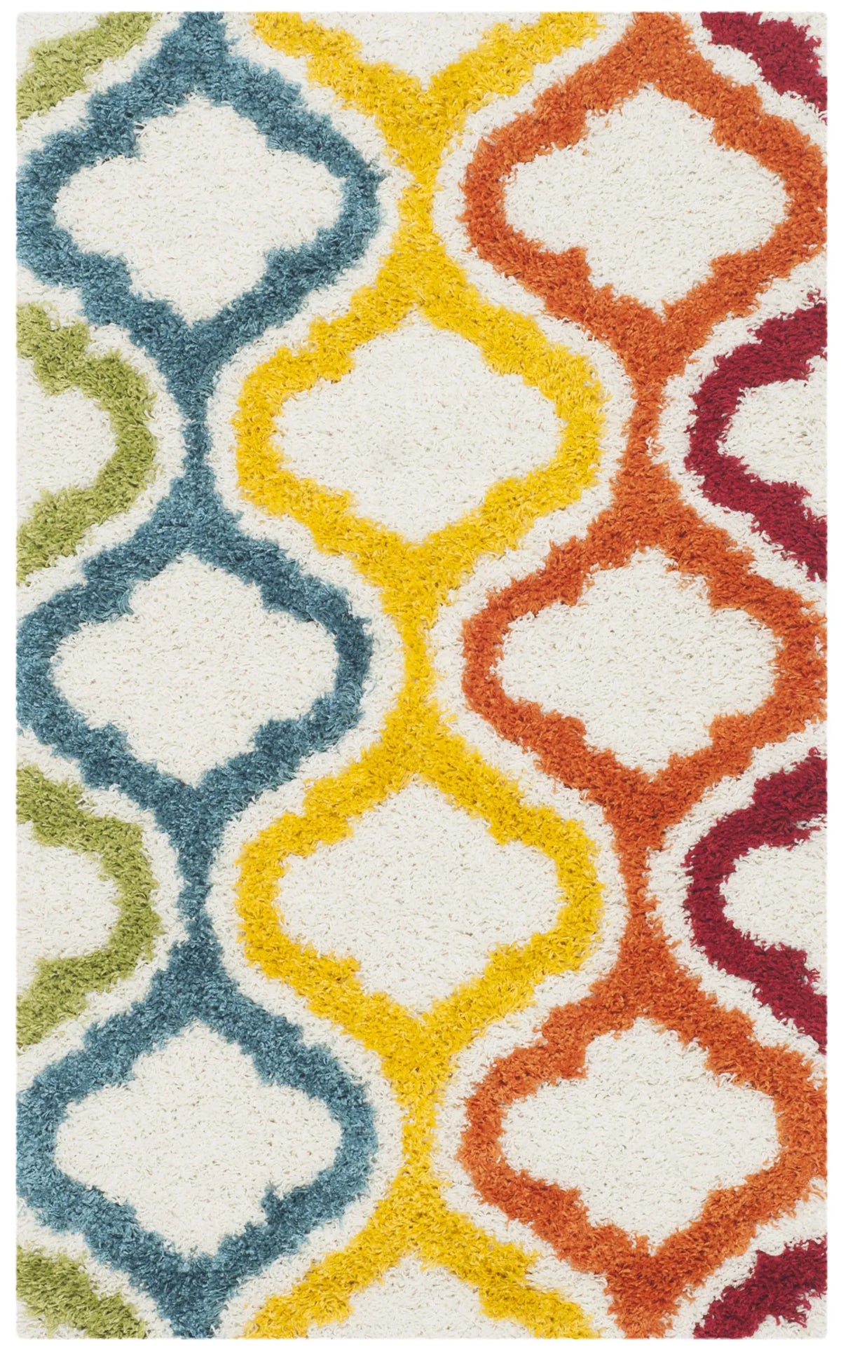 Safavieh Sgk-Shag Kids 3'-0" x 5'-0" Rug in Ivory / Multi