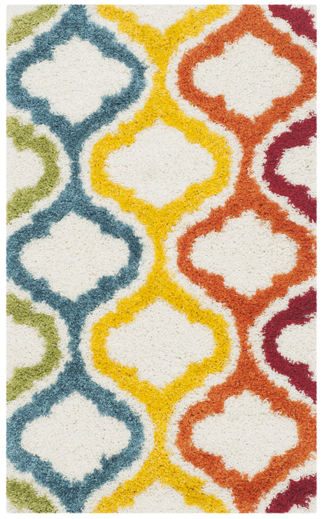Safavieh Sgk-Shag Kids 3'-0" x 5'-0" Rug in Ivory / Multi