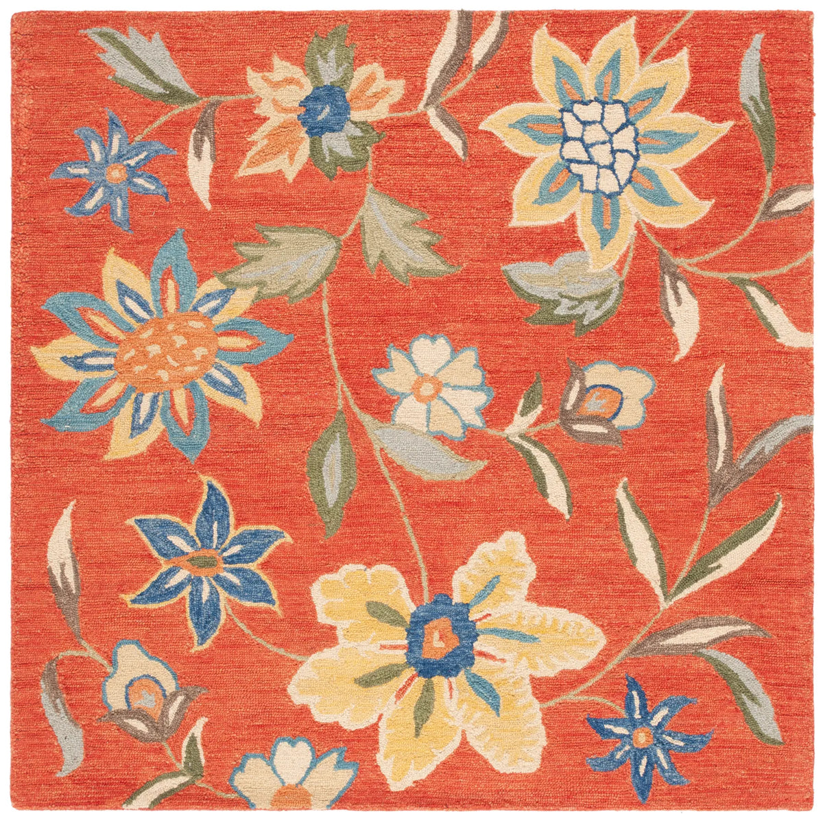 Safavieh Blossom 6'-0" x 6'-0" Rug in Rust / Multi