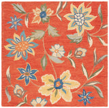 Safavieh Blossom 6'-0" x 6'-0" Rug in Rust / Multi
