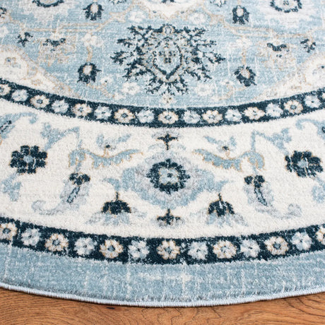 Safavieh Isabella 6'-7" x 6'-7" Rug in Light Blue / Cream