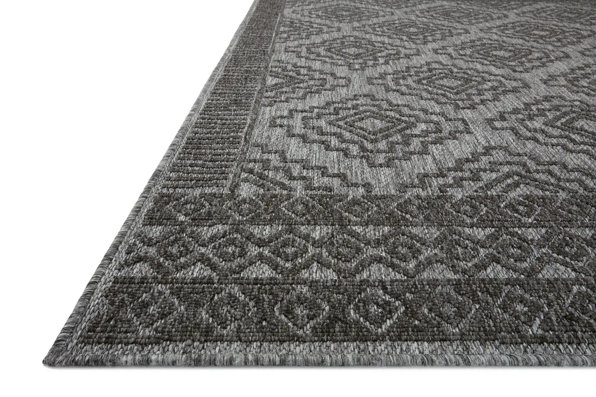 Loloi Rainier Rai-06 Grey/Charcoal Rug - rug corner