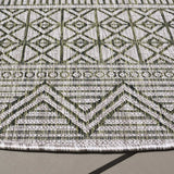 Safavieh Courtyard 6'-7" x 6'-7" Rug in Grey / Olive Green