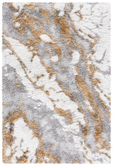 Safavieh Horizon Shag 800 4'-0" x 6'-0" Rug in Grey / Gold
