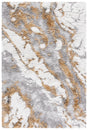 Safavieh Horizon Shag 800 4'-0" x 6'-0" Rug in Grey / Gold