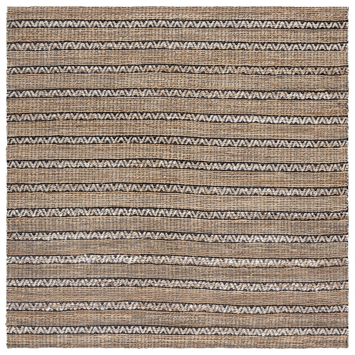 Safavieh Natural Fiber 6'-6" x 6'-6" Rug in Black / Natural