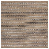 Safavieh Natural Fiber 6'-6" x 6'-6" Rug in Black / Natural