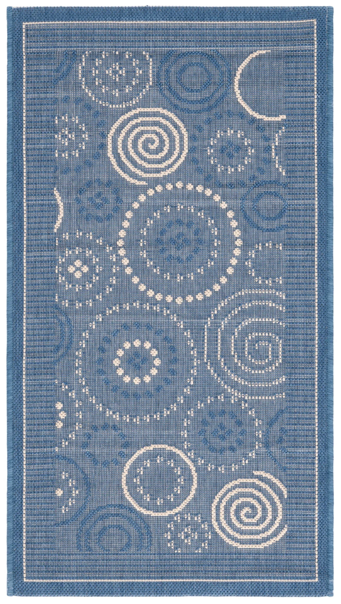 Safavieh Courtyard 2'-0" x 3'-7" Rug in Blue / Natural