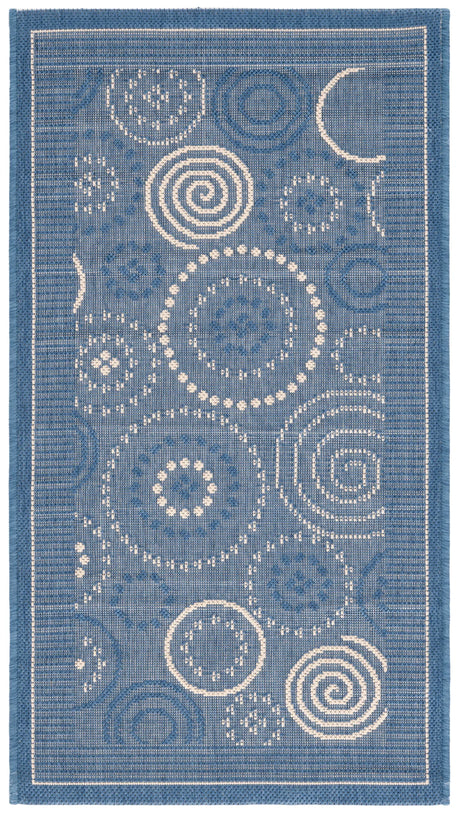 Safavieh Courtyard 2'-0" x 3'-7" Rug in Blue / Natural