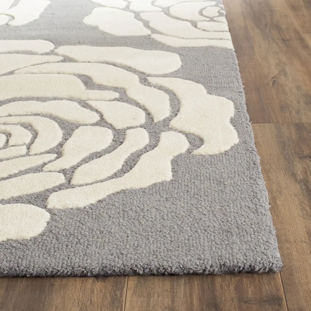 Safavieh Cambridge 4'-0" x 6'-0" Rug in Dark Grey / Ivory