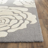 Safavieh Cambridge 4'-0" x 6'-0" Rug in Dark Grey / Ivory