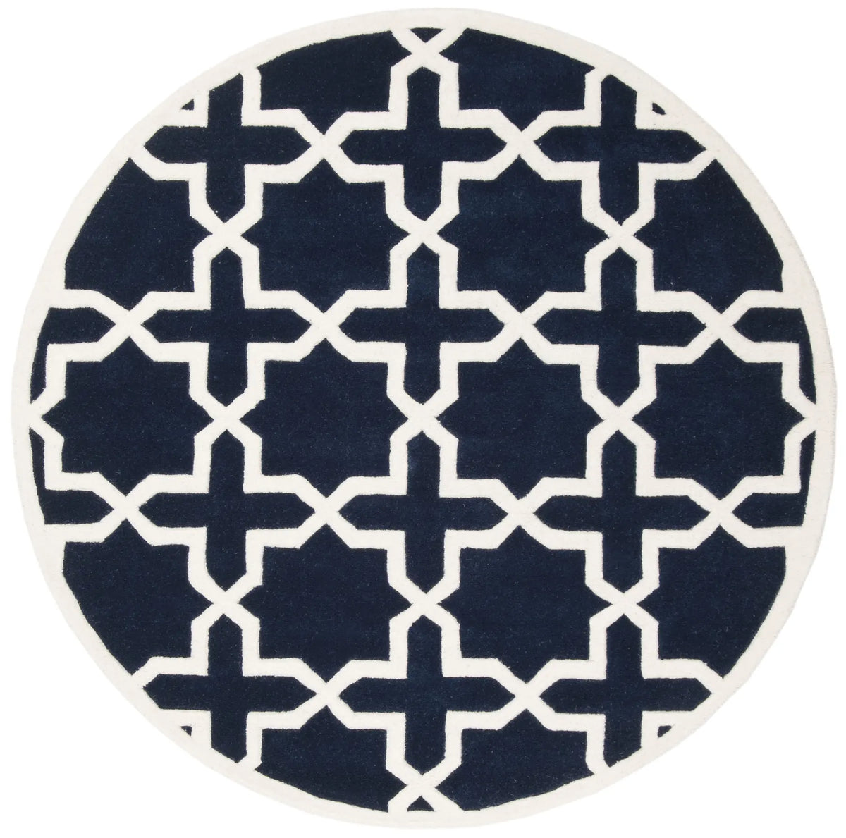 Safavieh Chatham 5'-0" x 5'-0" Rug in Dark Blue / Ivory
