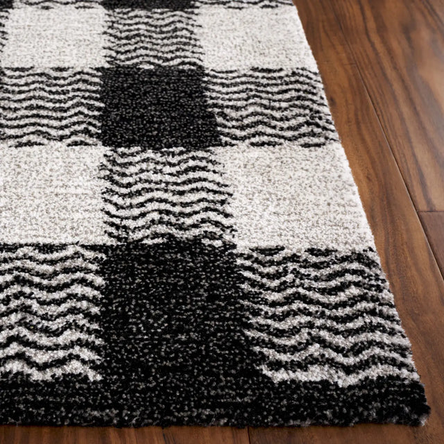 Safavieh Genre 4'-0" x 6'-0" Rug in Charcoal / Ivory