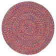 Safavieh Braided 3'-0" x 3'-0" Rug in Red / Yellow