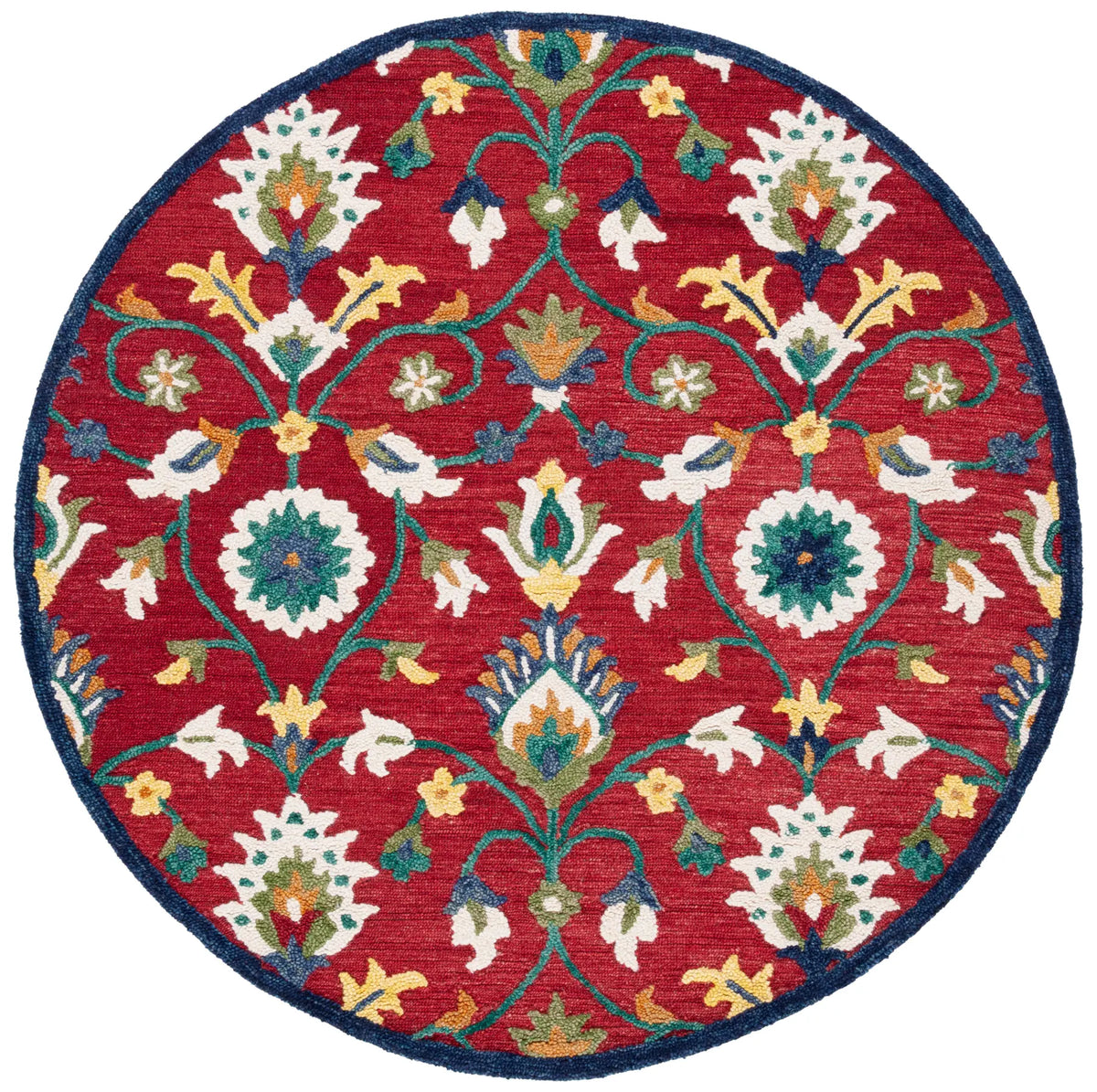 Safavieh Blossom 6'-0" x 6'-0" Rug in Red / Ivory
