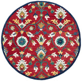 Safavieh Blossom 6'-0" x 6'-0" Rug in Red / Ivory