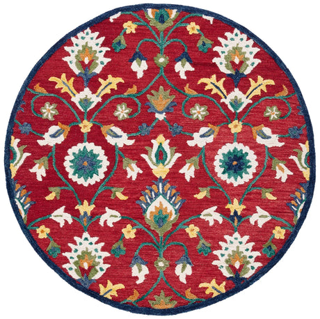 Safavieh Blossom 6'-0" x 6'-0" Rug in Red / Ivory