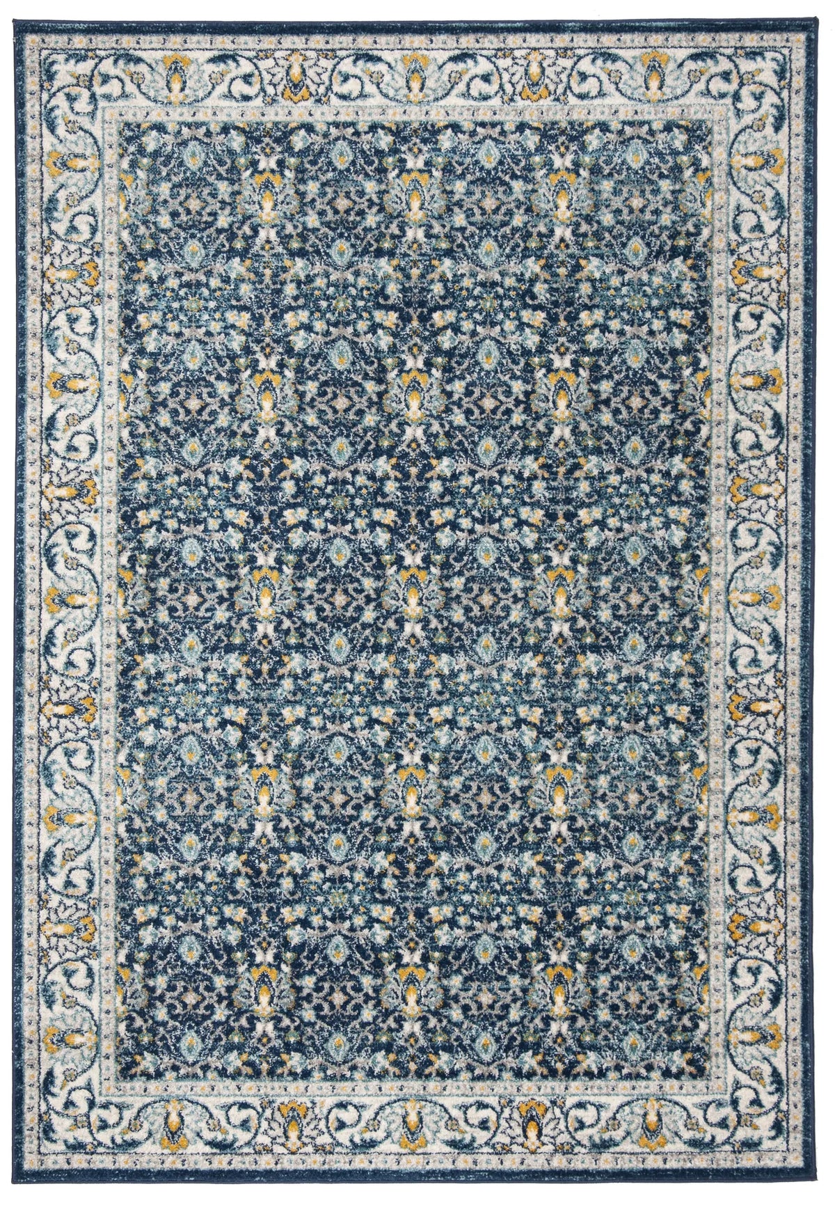 Safavieh Madison 4'-0" x 6'-0" Rug in Navy / Creme