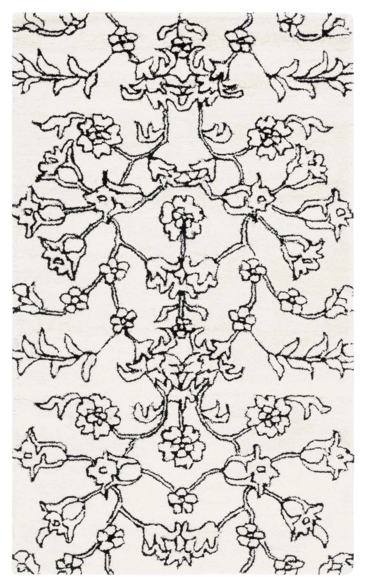 Safavieh Fifth Avenue 3'-0" x 5'-0" Rug in Ivory / Black