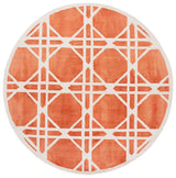 Safavieh Dip Dye 7'-0" x 7'-0" Rug in Ivory / Orange
