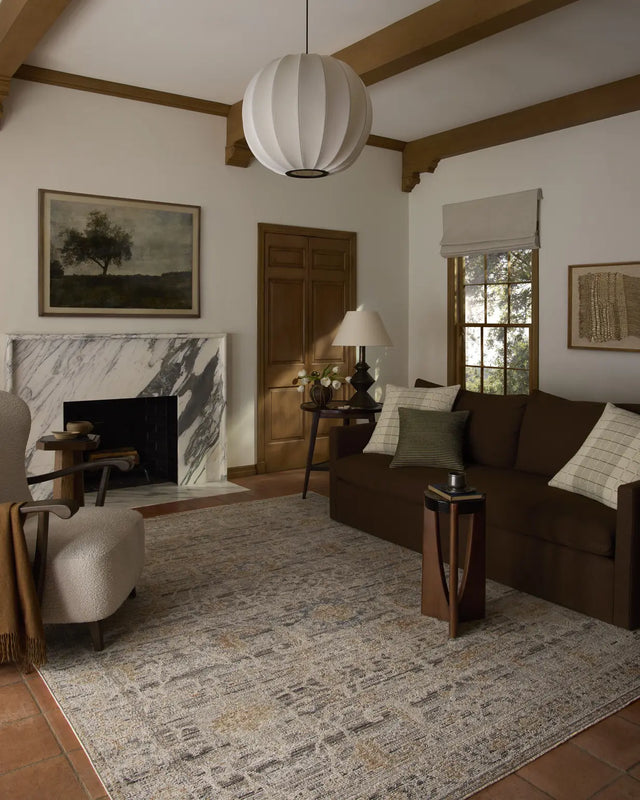 Loloi Milena MLE-05 Charcoal / Apricot Rug - room scene 3