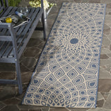 Safavieh Courtyard 2'-3" x 8'-0" Rug in Blue / Beige