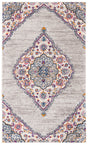 Safavieh Madison 3'-0" x 5'-0" Rug in Light Grey / Fuchsia