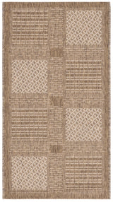 Safavieh Courtyard 2'-0" x 3'-7" Rug in Brown / Natural
