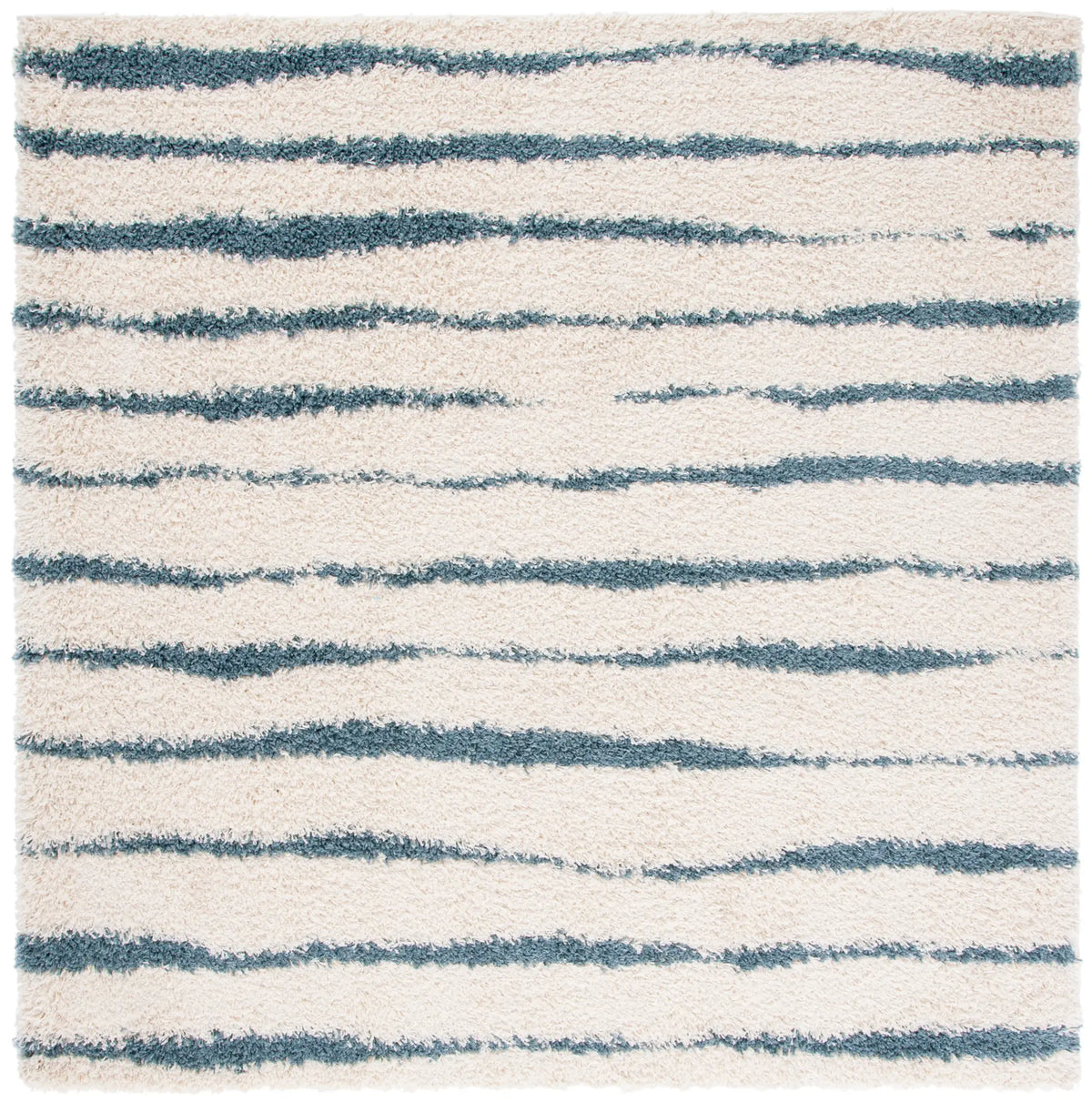 Safavieh Venus Shag 600 6'-7" x 6'-7" Rug in Ivory / Turquoise