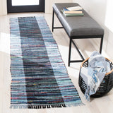 Safavieh Rag Rug 2'-3" x 9'-0" Rug in Navy / Blue